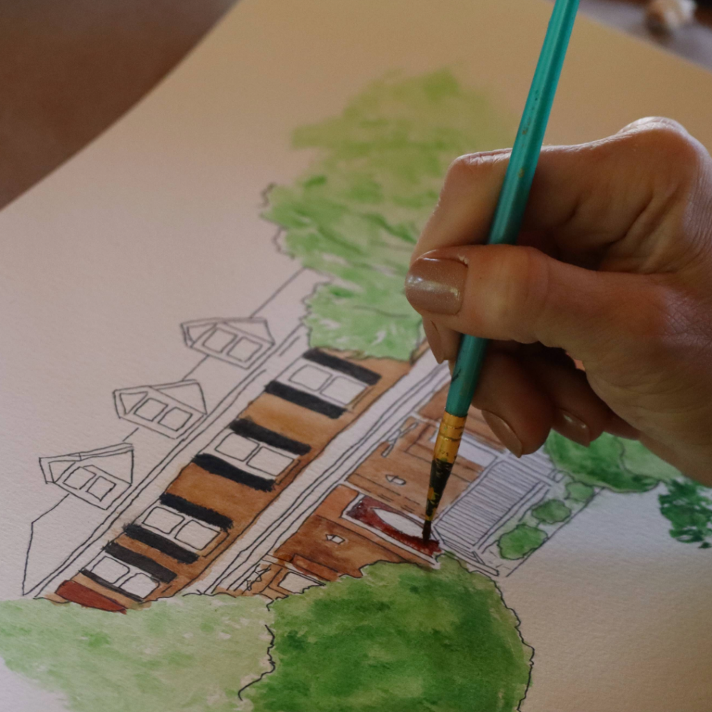 house portraits class graphic